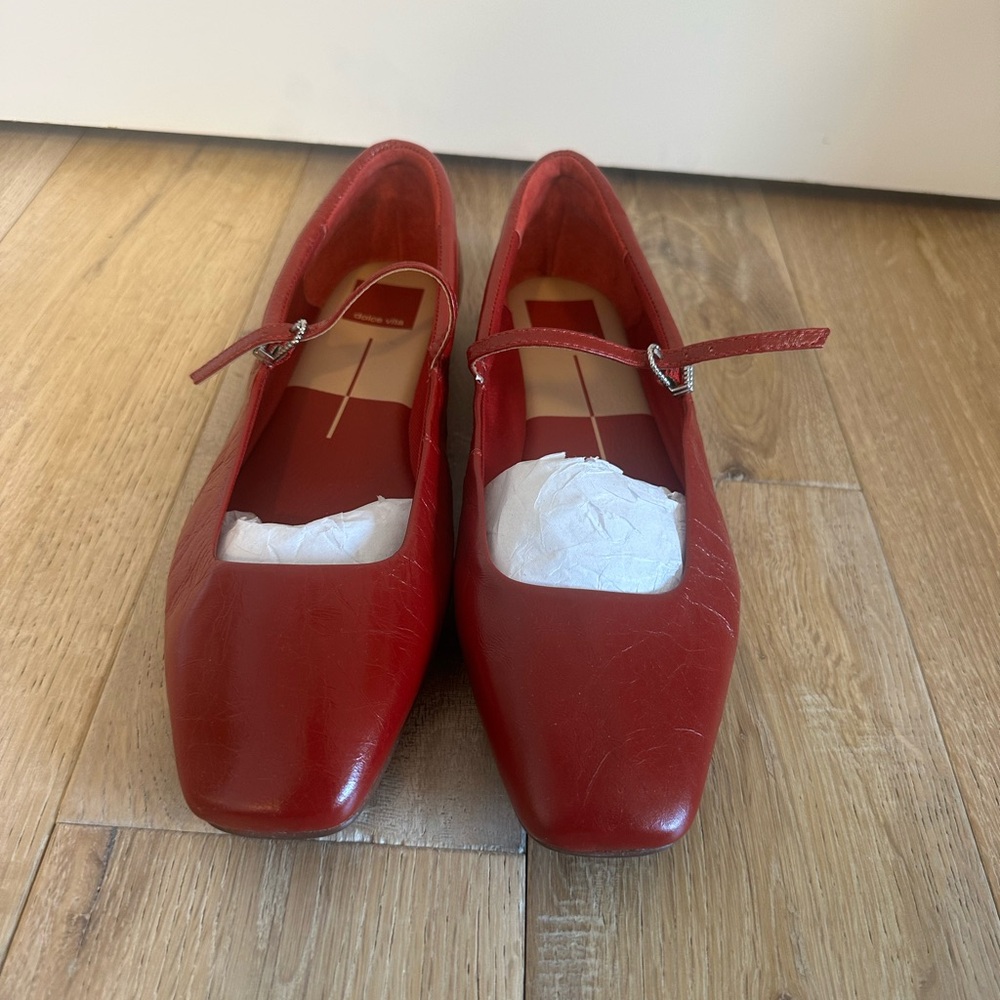 Dolce Vita Red Mary Jane Flats